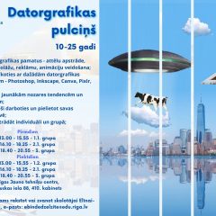 Datorgrafikas pulciņš uzņem audzēkņus