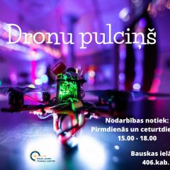 Atsākušās nodarbības DRONU pulciņā