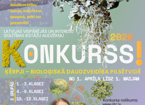 STEM jomas dabaszinātņu KONKURSS  “Ķērpji – bioloģiskā daudzveidība pilsētvidē”
